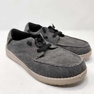 Skechers Teen Mens Melson Volgo Slip On Sneakers Black Gray Size 6 Memory Foam